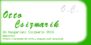 otto csizmarik business card